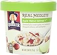 Quaker Real Medleys Apple Walnut Oatmeal +, (Pack of 12)