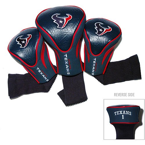 NFL Houston Texans 3 Pack Contour Fit Headcover NFL Houston Texans 3 Pack Contour Fit Headcover