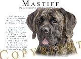 Mastiff BRINDLE Human Trainer Mouse Pad Dog Mousepad