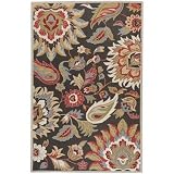 Flor Dark Gray Contemporary Rug Size: Round 3