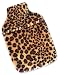 Hot Water Bottle with Leopard Fake Fur Cover
