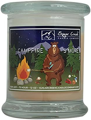 Campfire S'mores Natural Scented Soy Wax 12oz Fall Candle. Aromatherapy Soy Candles Burn Cleaner ~ Longer ~ Non-Toxic ~ 100% Yinzer Made in USA. Used For Special Occasions - Sugar Creek Candles