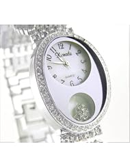 Ladies 18K Plated Floating Heart Bracelet Watch Made with SWAROVSKI Elements