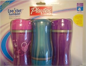 Playtex Coolster Tumbler Sippy Cup 10 oz- 3/pk- Girls BPA Free