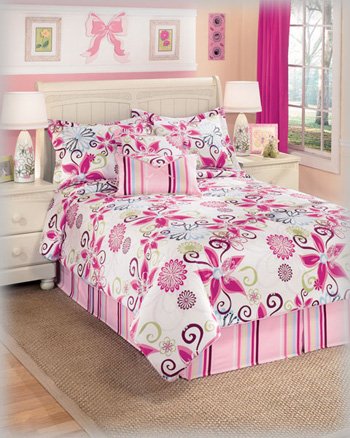 Youth Petal Flower Power Full Top Of Bed Set
