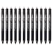 ParKoo Retractable Erasable Gel Pens Clicker Fine Point 0.7 mm, No Need for White Out, Black Ink for Completing Sudoku and Crossword Puzzles, 12-pack