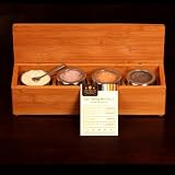Bamboo Salt Box Collection - No.1 - Taste the world of salts TM by TheSpiceLab Inc. finishing salt set
