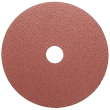 Weiler Tiger Resin Fiber Disc, Fiber Backing, Aluminum Oxide, 7/8" Arbor, 4-1/2" Diameter, 36 Grit,