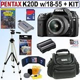 Pentax K20D 14.6MP Digital SLR Camera with Shake Reduction and Pentax 18-55mm f/3.5-5.6 AL II Zoom Lens + 8GB Deluxe Accessory Kit