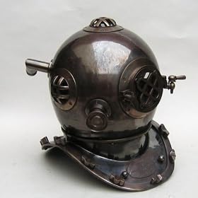 Mark Five Divers Helmet 17" Antique Finish Nautical Decor Authentic Model