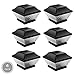 NOMA Solar Post Lights | Waterproof Outdoor Cap Lights for 4 x 4 Wooden Posts, Deck, Patio Garden DÃ©cor or Fence | Warm White LED Lights, 6-Pack