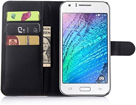 Samsung J7 Case, Zeeeda PU Leather Wallet Flip Case Cover for Samsung Galaxy J7 J700 (Black)