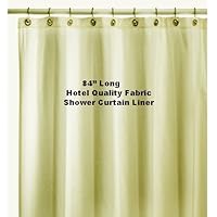 84' Champagne Extra Long Solid Hotel Water Repellent Quality Nylon Fabric Shower Curtain - Liner