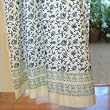 Moonlit Taj ~ Exotic Turquoise Floral Tab Top Sheer Curtain Panel 84x46