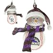 Colorado Rockies 3" Acrylic Striped Home Run Snowman - MLB Baseball