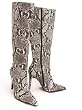 Women's Colin Stuart Snakeskin Leather Boots