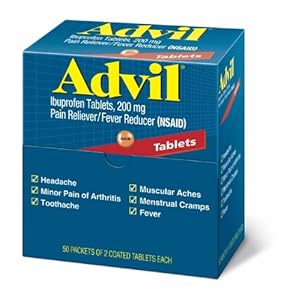 Advil Tablets Pain Reliever Refill,200 mg, 50 Two-Packs per Box