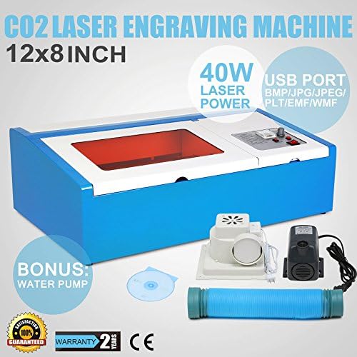 MaxProDealUS CO2 Laser Engraving Machine Carving Tool Computerized Professional USB Port Connect High Speed Carving Work Safe Durable Use Moshidraw Software 40W Laser Tube Cutting Engraver