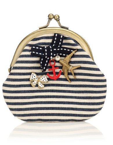 Accessorize Womens Nautical But Naughty Clip Frame Purse