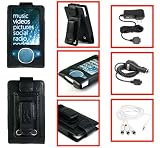 PCMICROSTORE Brand Combo 4n1 - (2nd Generation) Microsoft Zune 80GB Premium Leather Case with Swivel Belt Clip