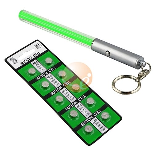 Mini Bright Green Light Lightsaber LED Keychain 