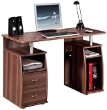 Large COMPUTER DESK in Dark Walnut with FREE EXPEDITED DELIVERY (PC55w)