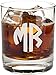 Personalized Monogram Whiskey Glass, Rocks, Scotch Bourbon Glasses - RG08