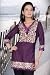 Purple 3/4 sleeves Kurti/Tunic with designer embroidery