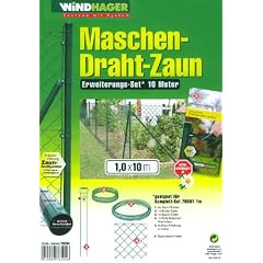 Windhager Maschendrahtzaun Erweiterungs-Set 1,0m x 10,0m Maschen Draht Zaun Gartenzaun Garten Zaun 926