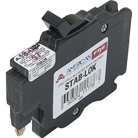 American Federal Pacific Circuit Breaker, 1-Pole 20-Amp Thin Series by Connecticut Electric