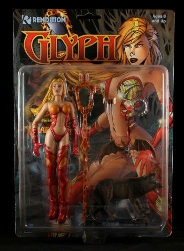 GLYPH from the Hit Comic Book Series THE RAVENING Avatar Press 7 Inch RENDITION 1998 Action Figure &amp; Accessories by Rendition