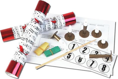 Childrens Toyshop  Kitchen & Housewares : Deluxe 10" Christmas Crackers (Box of 8): Concerto  Red