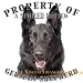 German Shepherd BLACK Mousepad Dog Mouse Pad Property Of