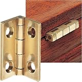 Solid Brass 3/4'' L x 1/2'' W Small Box Stop Hinges