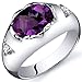Oval Checkerboard Cut 1.50 carats Amethyst Ring in title=