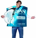 Rasta Imposta Mens Open Trojan Condom Wrapper Funny Adult Halloween Costume