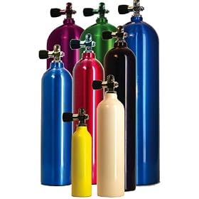 Scuba Dive Tank 63 CU FT Aluminum Cylinder, (made by hymark)