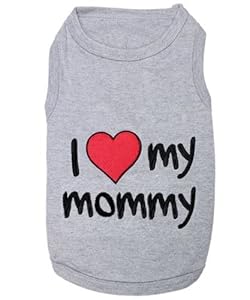 Pet I Love Mommy Dog T-Shirt, Medium