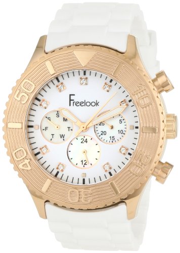 Freelook Men's HA5046RG-9 White Chrono Rose-Gold Bezel White Dial Watch