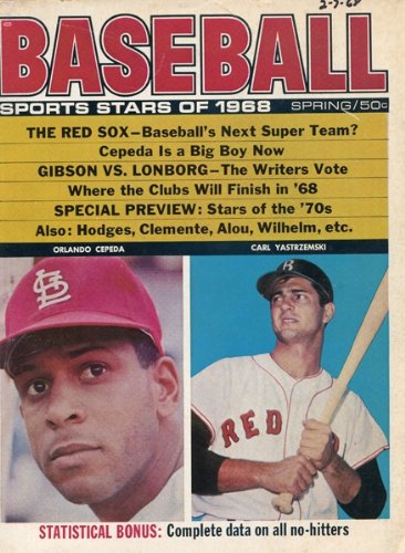 Orlando Cepeda Unsigned 1968 Baseball Cover Magazine