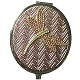 Vanity Fair Luxury Silver Mirror Compact With Austrian Crystals - Dragonfly