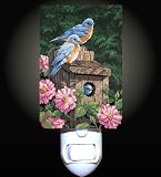 Bluebird Family Decorative Night Light