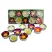 Handmade glitter flower tealight candles in a gift box set