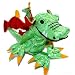 Fingerpuppe Drache grün Monster Tier Fabelwesen Fabel Märchen Handspielpuppe Kasperlfigur Kasperle Figur dragon