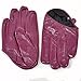 May&Maya Women's Fashion Five-Finger Real Leather Half Gloves