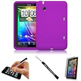 Purple Cover Protective Slim Durable Silicon Skin Case for HTC Flyer 3G WiF ....