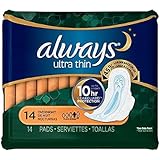 Always Ultra Thin Pads, Overnight 14 ea (Pack of 4)