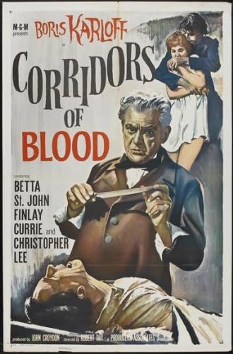 LAMINATE canvas prints painting Corridors of Blood Movie Boris Karloff Betta St. John Finlay Cur...20x28inch(50x70cm)