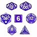 7 Die Polyhedral Dice Set - Translucent Purple with Velvet Pouch By Wiz Dice