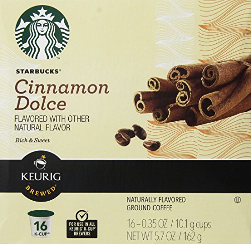 Starbucks Cinnamon Dolce Flavored Coffee Keurig K-cups 16 Ct (Pack of 2)